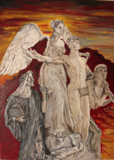 juicio y esclavitud Oil Canvas Figure Painting