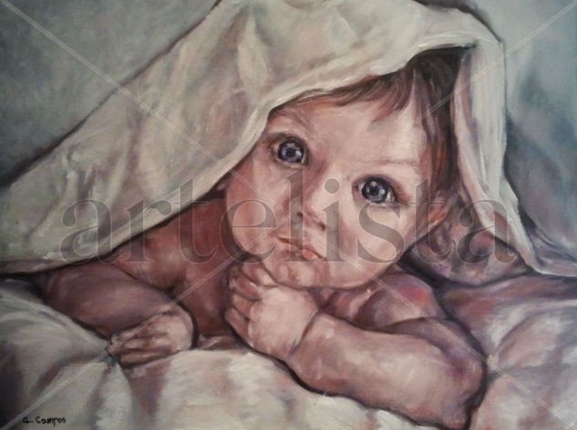 EL BEBE Oil Canvas Portrait