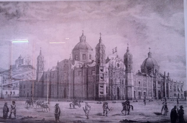 CATEDRAL DE MEXICO - Pedro Waldi. Litography