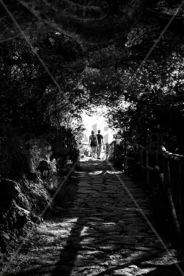 La pareja en el bosque Otras temáticas Blanco y Negro (Digital)