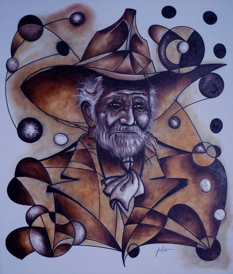 EL ANCIANO DEL OESTE Oil Canvas Portrait