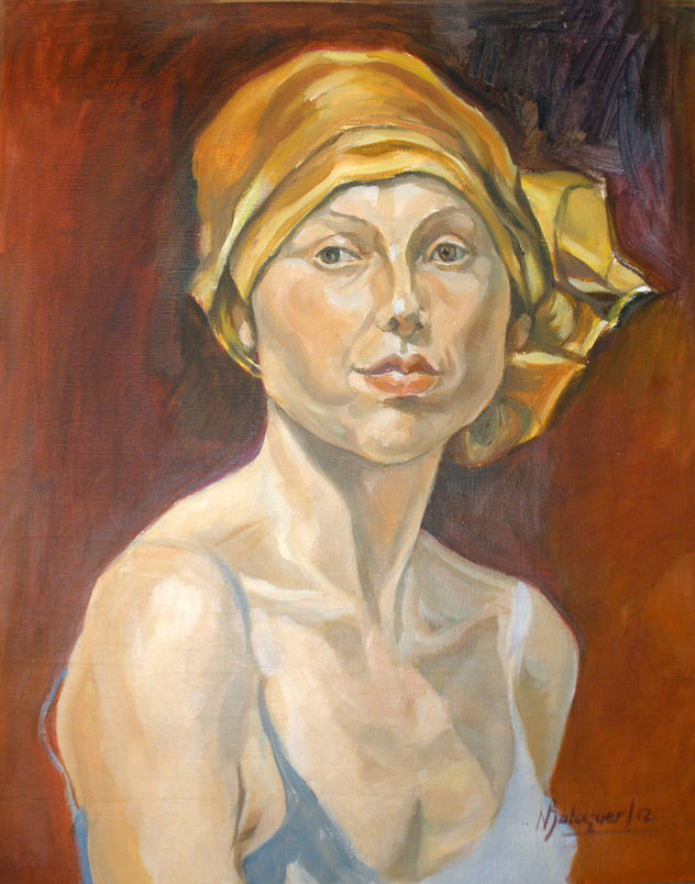 NATALIA CON PAÑUELO AMARILLO (NATALIA AMB MOCADOR GROC)