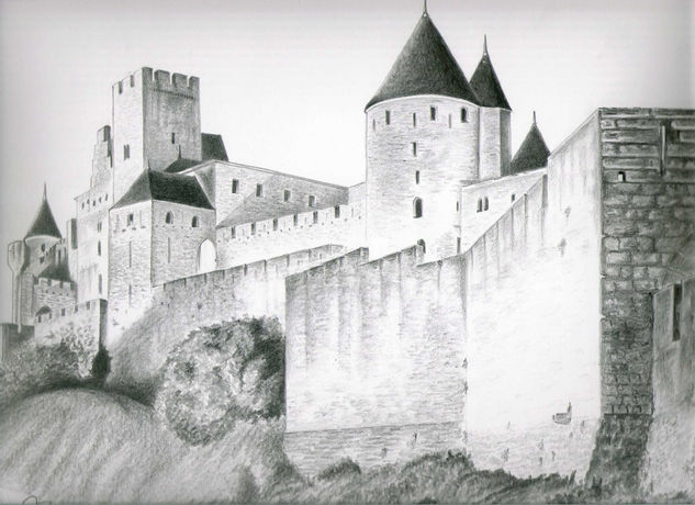 Castillo de Carcassonne, Francia Pencil