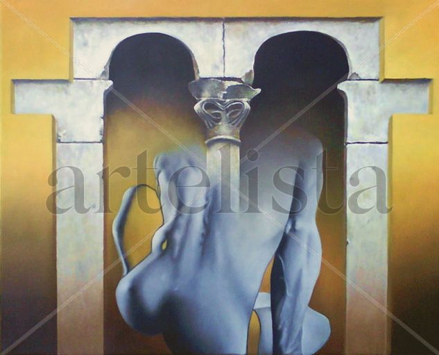 Els pilars de l'home nou/Los pilares del nuevo hombre Oil Canvas Figure Painting