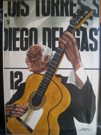 EL ARTE DE HACER MUSICA DIEGO DEL GASTOR Óleo Lienzo Figura