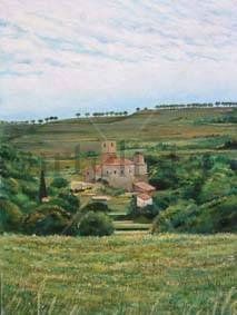 Castillo desde el Bosque Oil Canvas Landscaping