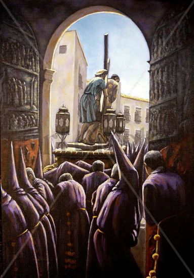 El Jesús entrando en el Salvador Oil Canvas Figure Painting