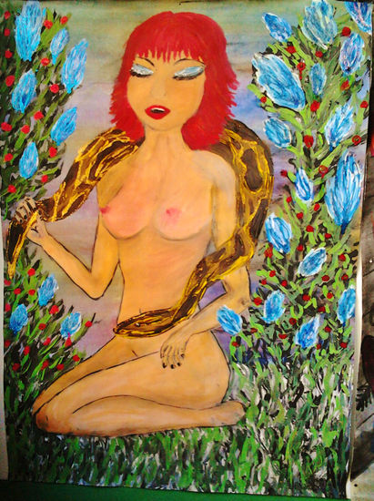 Tentación natural Acrylic Card Nude Paintings