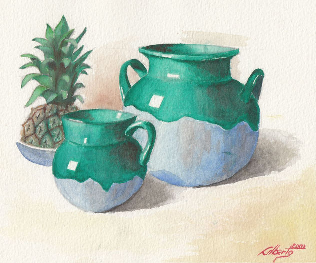 Tepache Watercolour Card Still Life Paintings