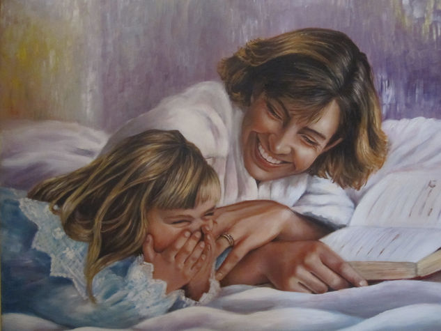 lectura Oil Textile Portrait