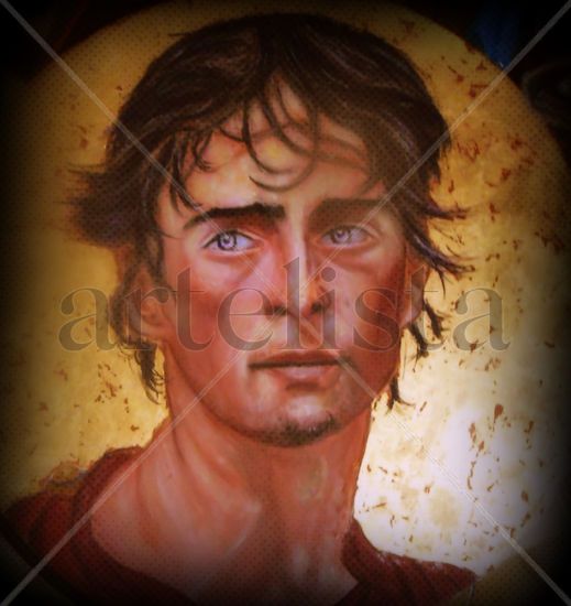 Alexander the Great Encaustic 2013 Wax Panel Portrait