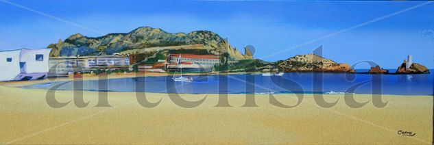 Playa de Aguilas Acrylic Canvas Marine Painting