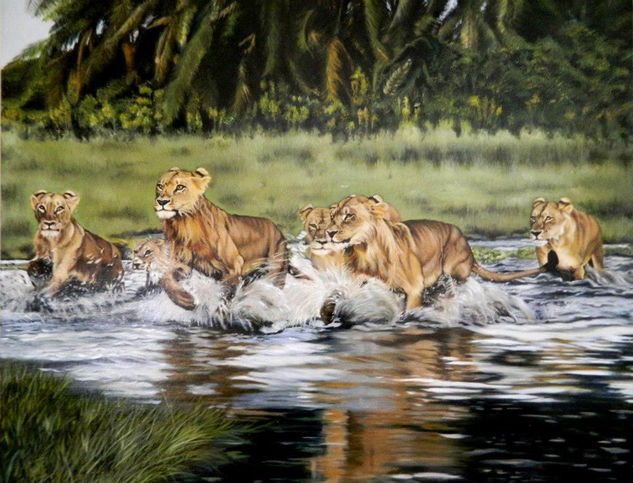 la manada Oil Canvas Animals