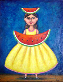 Niña con sandias