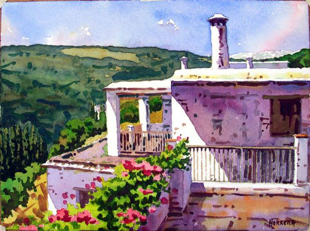 Terraza Alpujarreña Watercolour Paper Landscaping