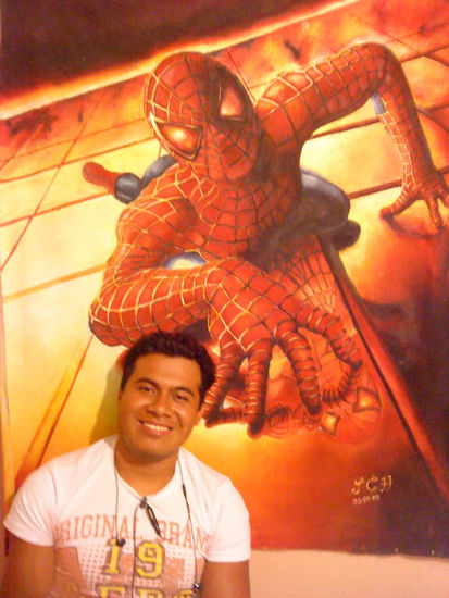 spider man Óleo Lienzo Retrato