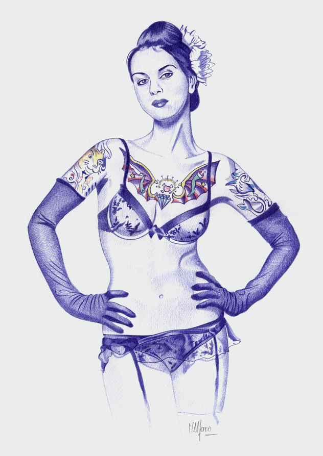 Chica tatuada II Serie A3