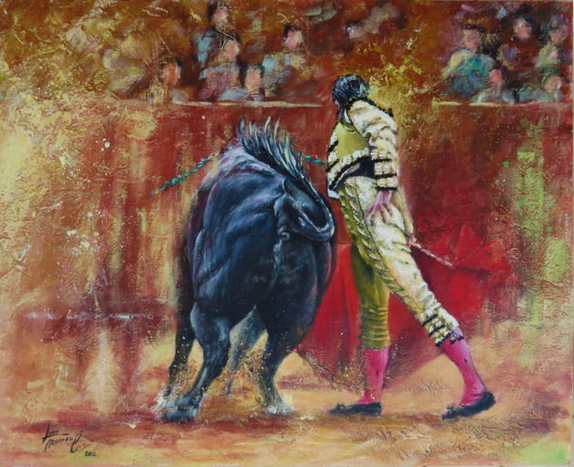 Bailando muy juntitos Oil Panel Figure Painting