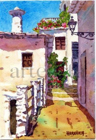 Calle Alpujarreña Watercolour Paper Landscaping