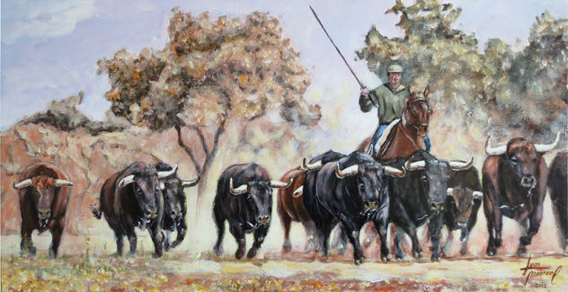 Manada corriendo por el campo
