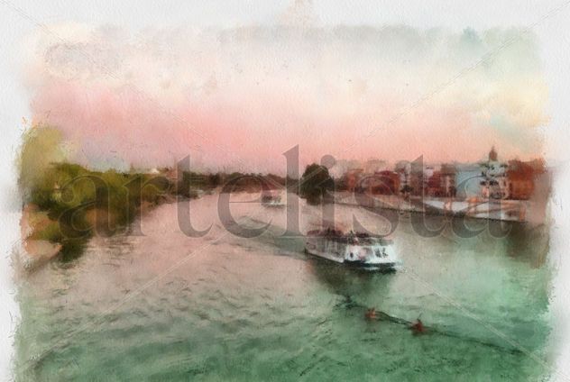 Atardecer de invierno en el Guadalquivir