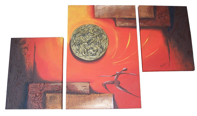 Cuadro Moderno Triptico con relieves