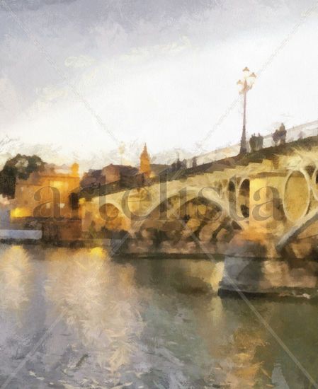 Puente de Triana. Atardecida de invierno Nature Color (Digital)