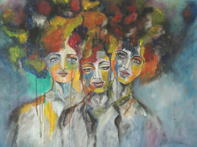 Emociones Oil Canvas Figure Painting