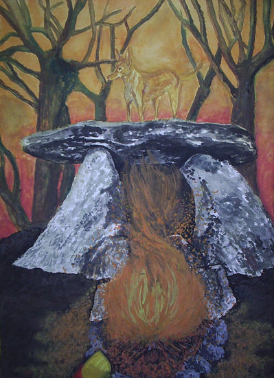 Taiga: la Guardiana del Dolmen-Serie Ilustraciones con Historia Watercolour Card Landscaping