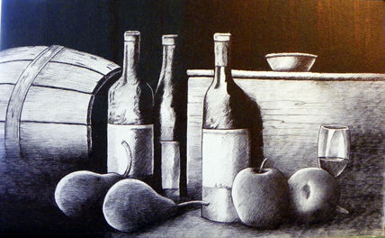 Botellas de vino y...