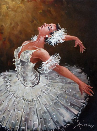 ballerina Oil Canvas Figure Painting