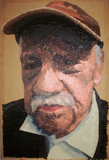 ROSTRO DE ANCIANO 16 Oil Panel Portrait