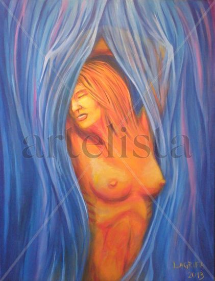 Amanecer Acrylic Textile Nude Paintings