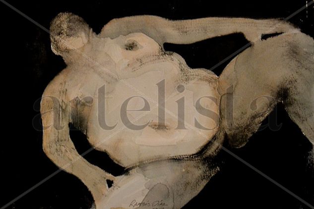 Desnudo ligero II Watercolour Card Nude Paintings