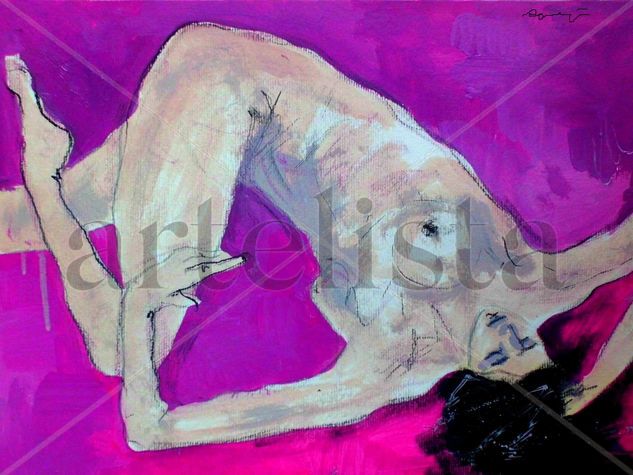 desnudo en rosa 1 Oil Card Nude Paintings