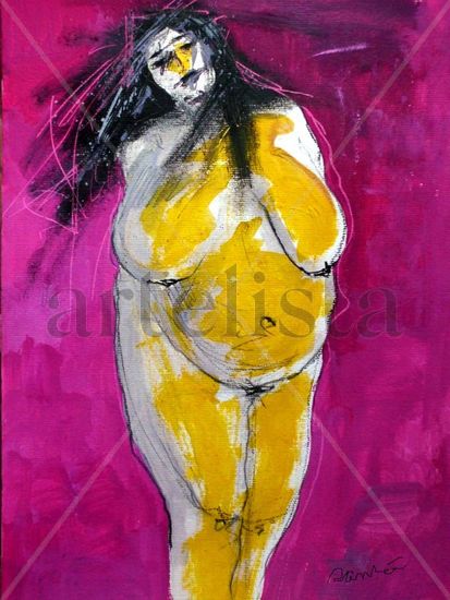 desnudo en rosa 2 Oil Card Nude Paintings