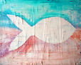 PEZ SOBRE ROSA Y AZUL