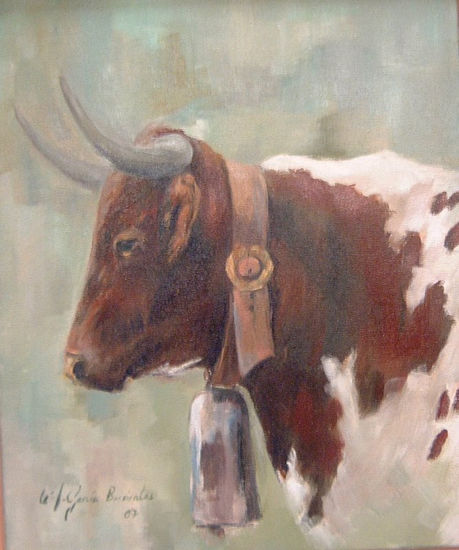 Vaca Berrenda Oil Canvas Animals