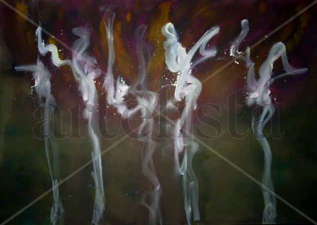 Bailando con fuego Mixed media Paper Others