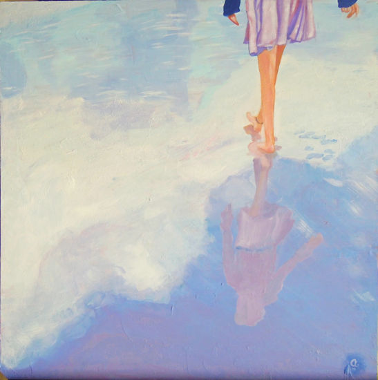 Camino en azul Oil Panel Others