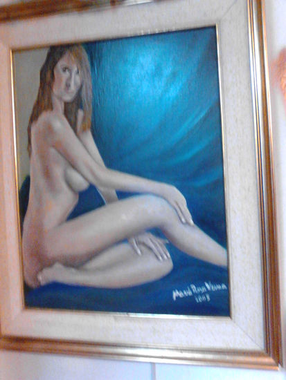 modelo posando Oil Textile Nude Paintings