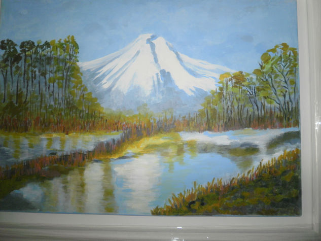 montaña en Japon Acrylic Canvas Landscaping