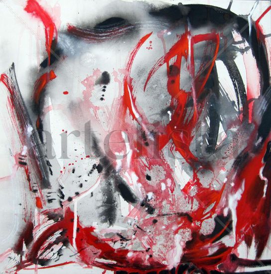 Black White and RED! Mixed media Canvas Others