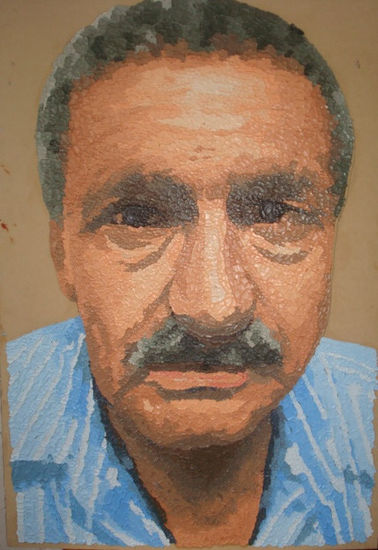 ROSTRO DE ANCIANO Nro. 18 Oil Panel Portrait