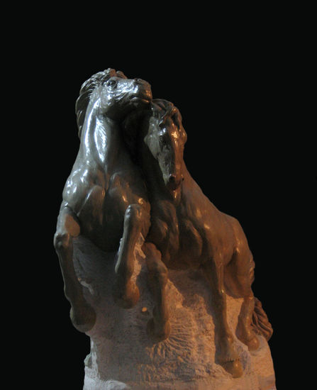 LOS CABALLOS DE AQUILES Marble Figurative