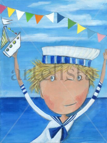 Marino - Sailor - Fyn Acrylic Canvas Figure Painting