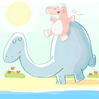 ¡Dino al agua! 1ª...