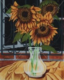 Girasoles Acrylic Canvas Floral Painting