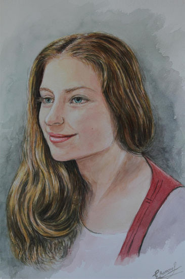 Carmen Watercolour Card Portrait