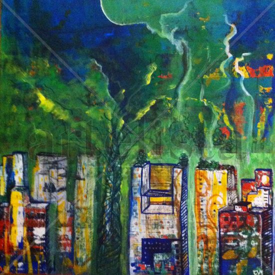 Ville Jungle Acrylic Canvas Landscaping